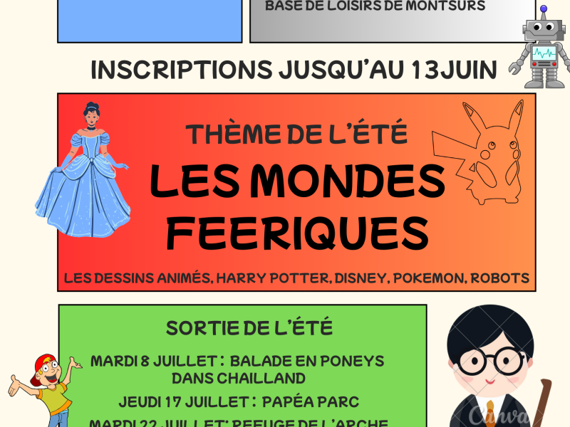 ACCUEIL DE LOISIRS : ACTIVITÉS de L'ÉTÉ