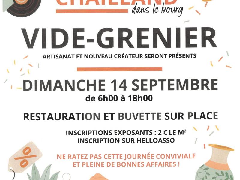 VIDE GRENIER - Dimanche 14 septembre