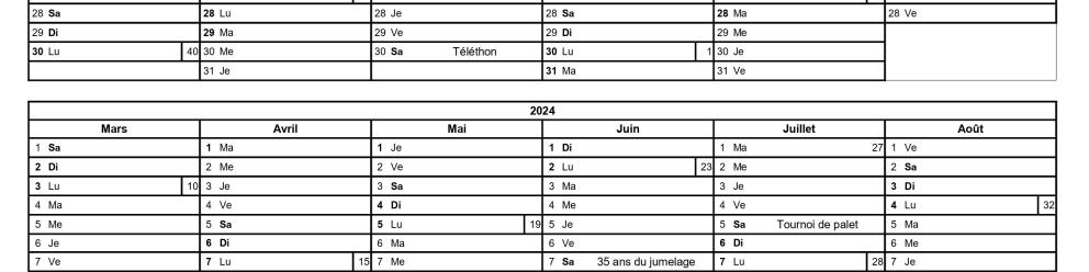 calendrier des manifestations chaillandaise 2024…